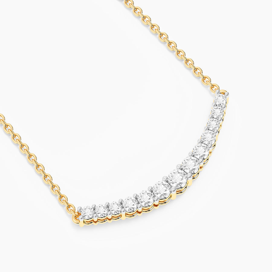 Lab-Grown 0.25 Ct Jewel Bar Pendant Necklace