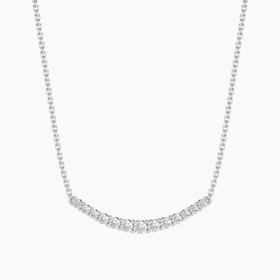 Lab-Grown Curve Pendant Necklace