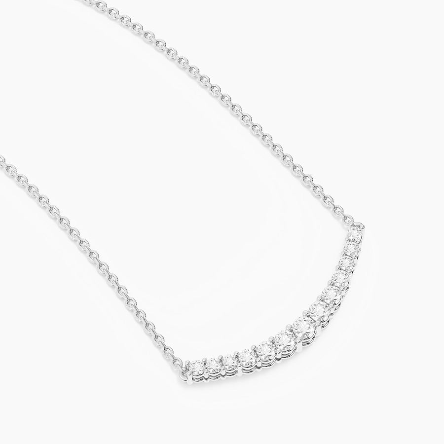 Lab-Grown Curve Pendant Necklace
