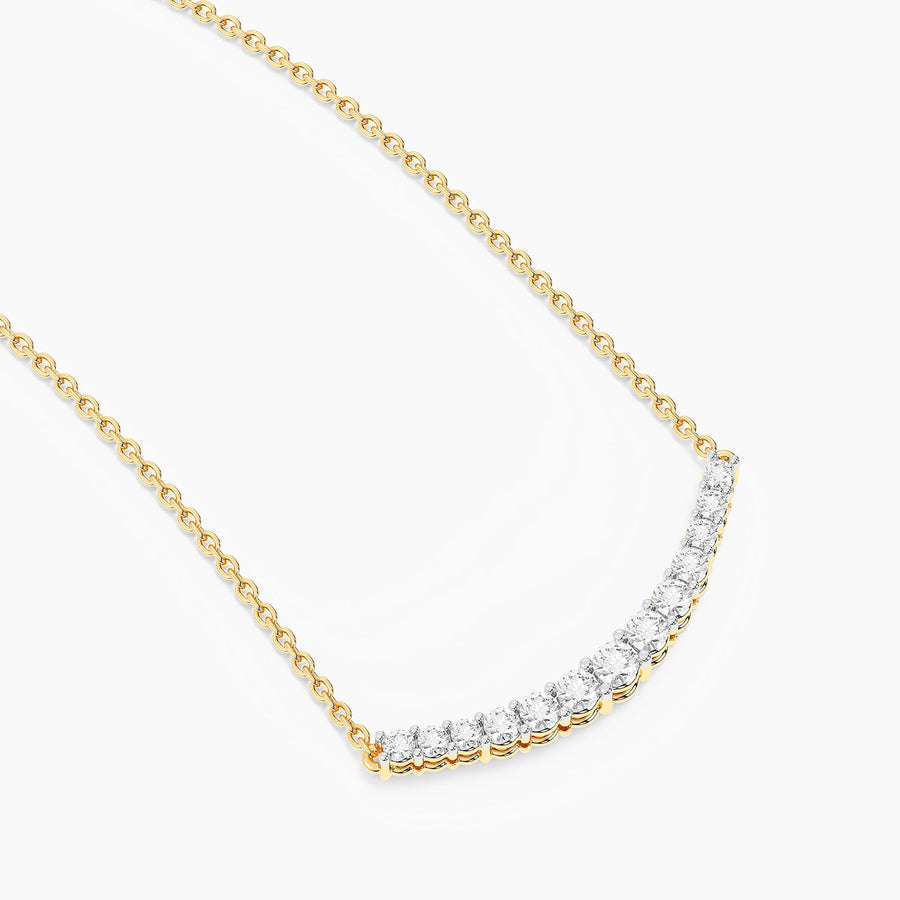 Lab-Grown Curve Pendant Necklace