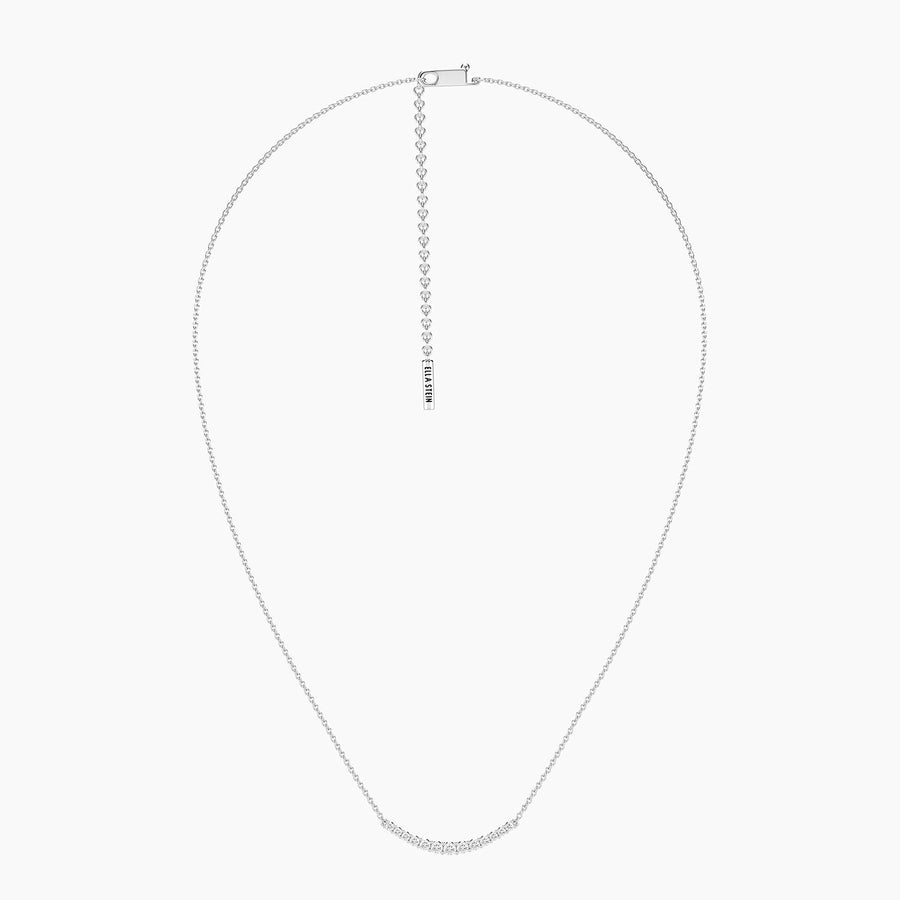 Lab-Grown Curve Pendant Necklace