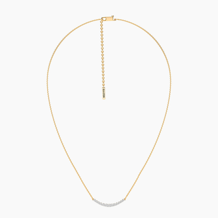 Lab-Grown Curve Pendant Necklace