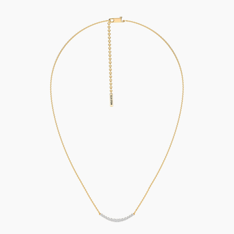 Lab-Grown Curve Pendant Necklace