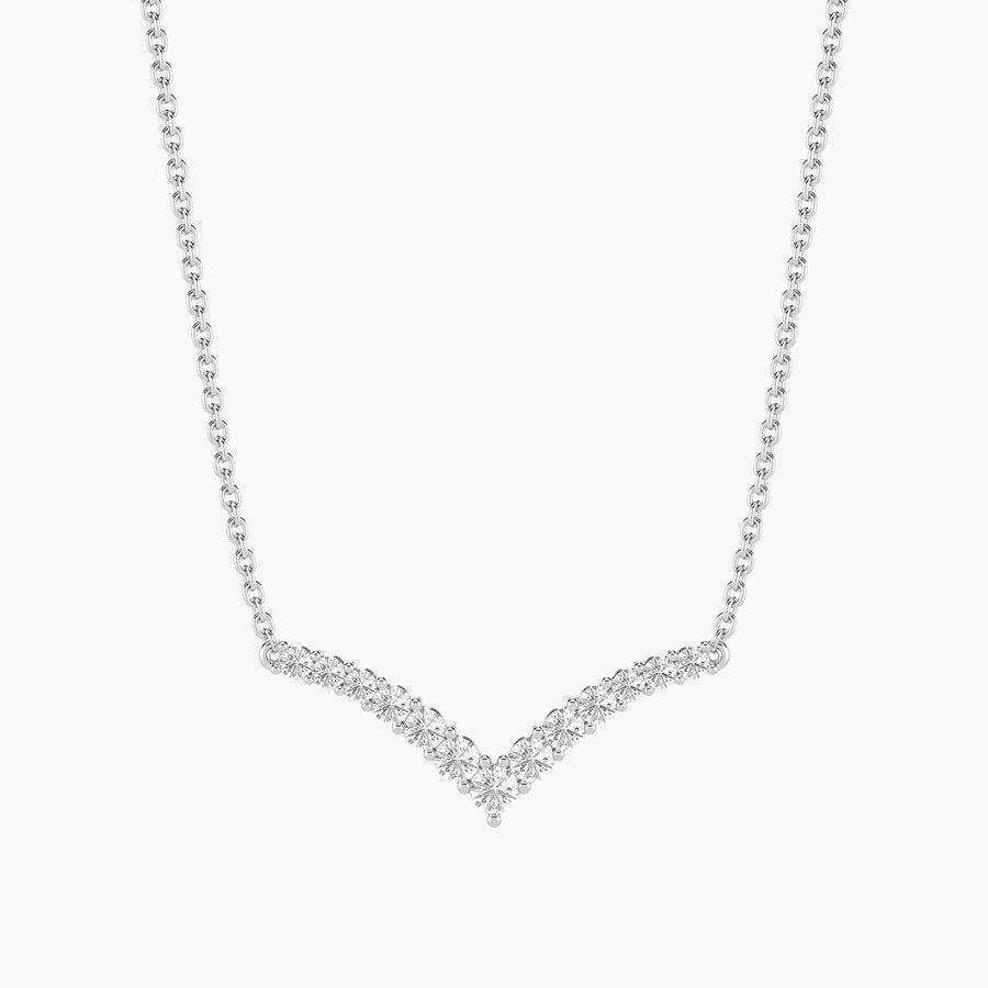 Lab-Grown Pave Tiara Pendant Necklace