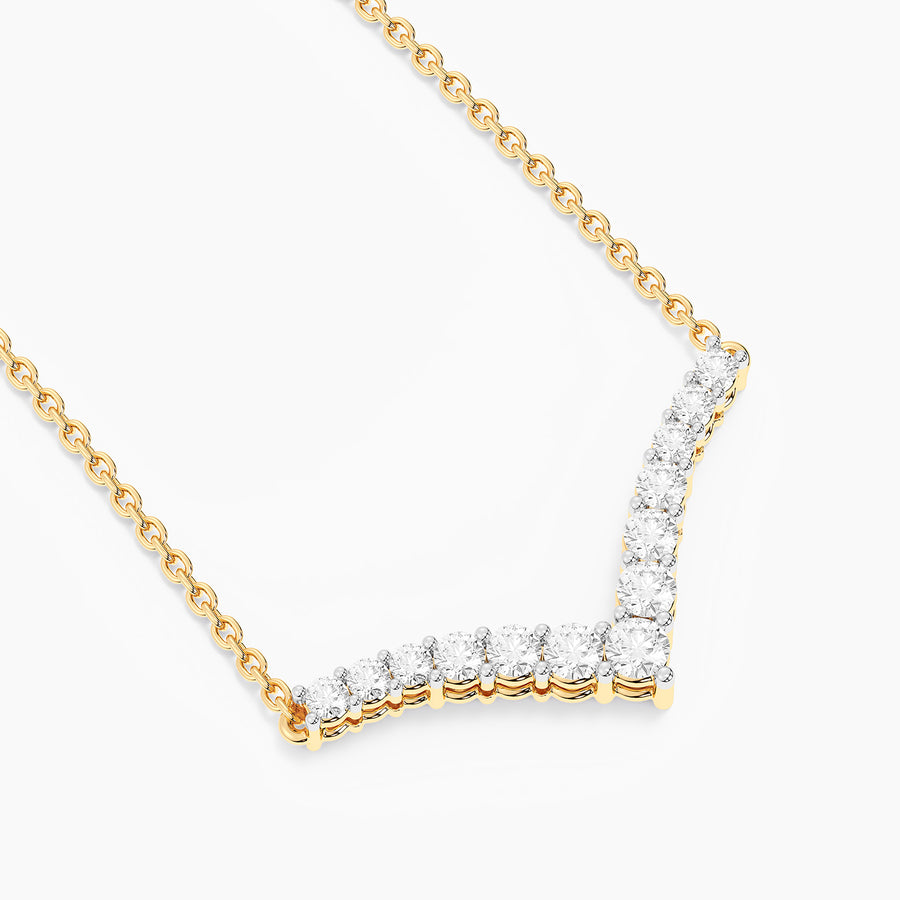 Lab-Grown Pave Tiara Pendant Necklace