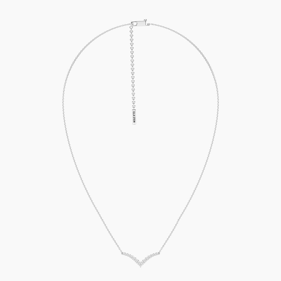 Lab-Grown Pave Tiara Pendant Necklace