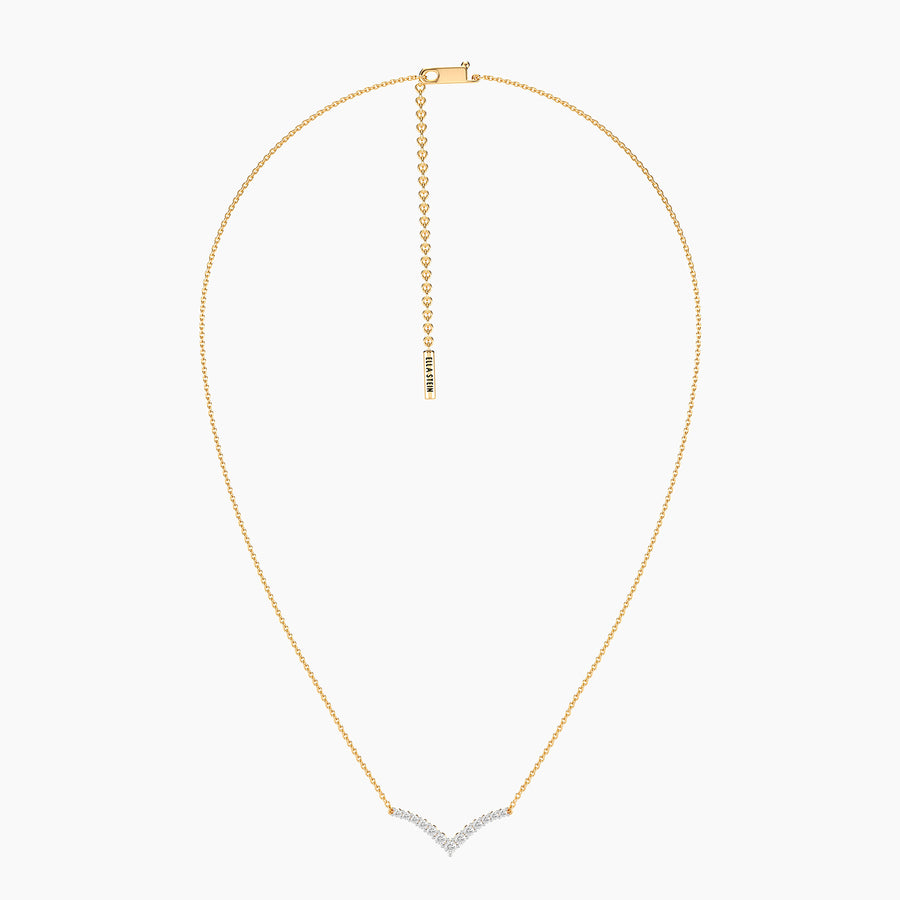 Lab-Grown Pave Tiara Pendant Necklace