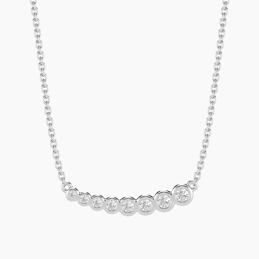 Lab-Grown Bezel Classic Pendant Necklace
