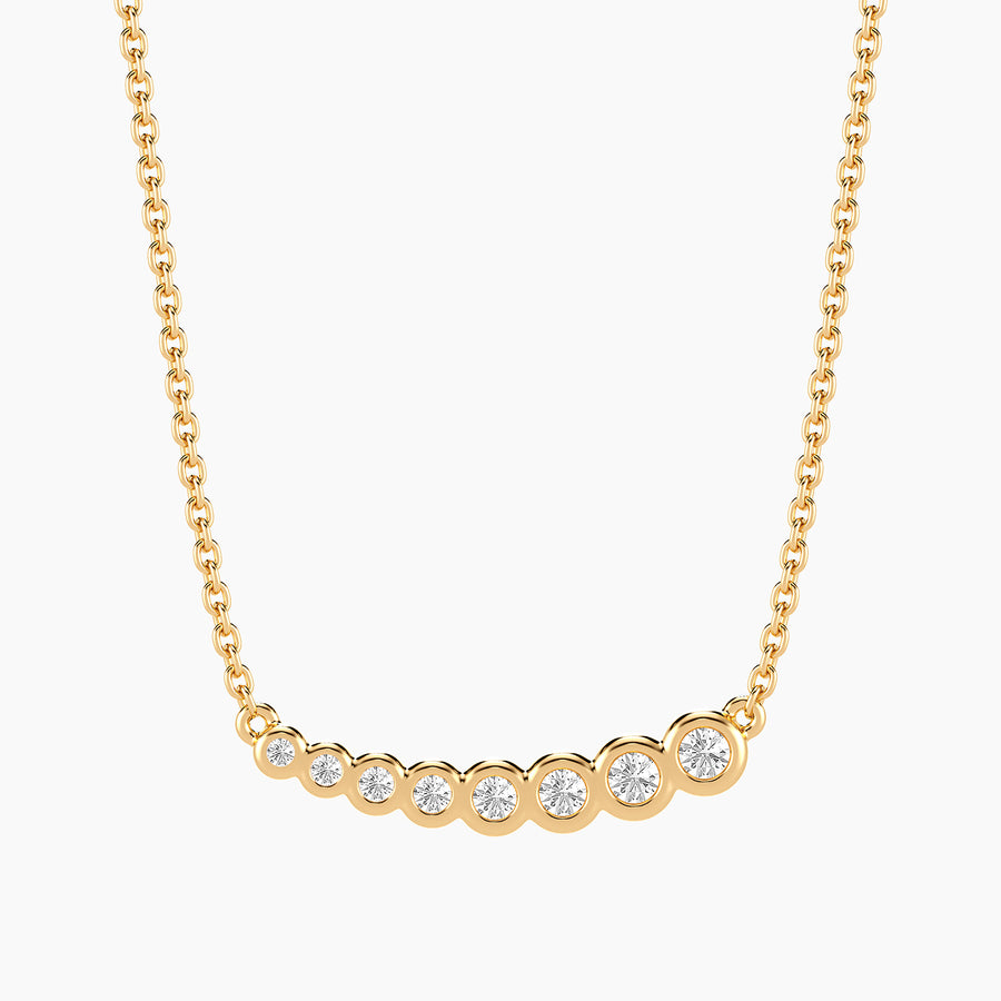 Lab-Grown Bezel Classic Pendant Necklace