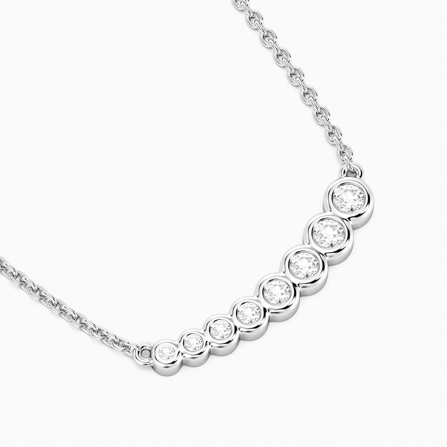 Lab-Grown Bezel Classic Pendant Necklace