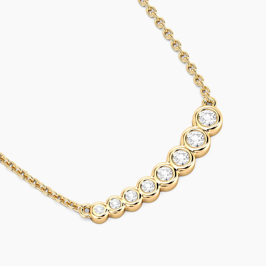 Lab-Grown Bezel Classic Pendant Necklace