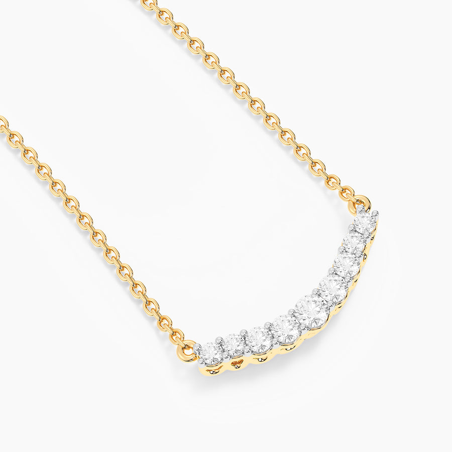 Lab-Grown Luxe Arc Diamond Pendant Necklace