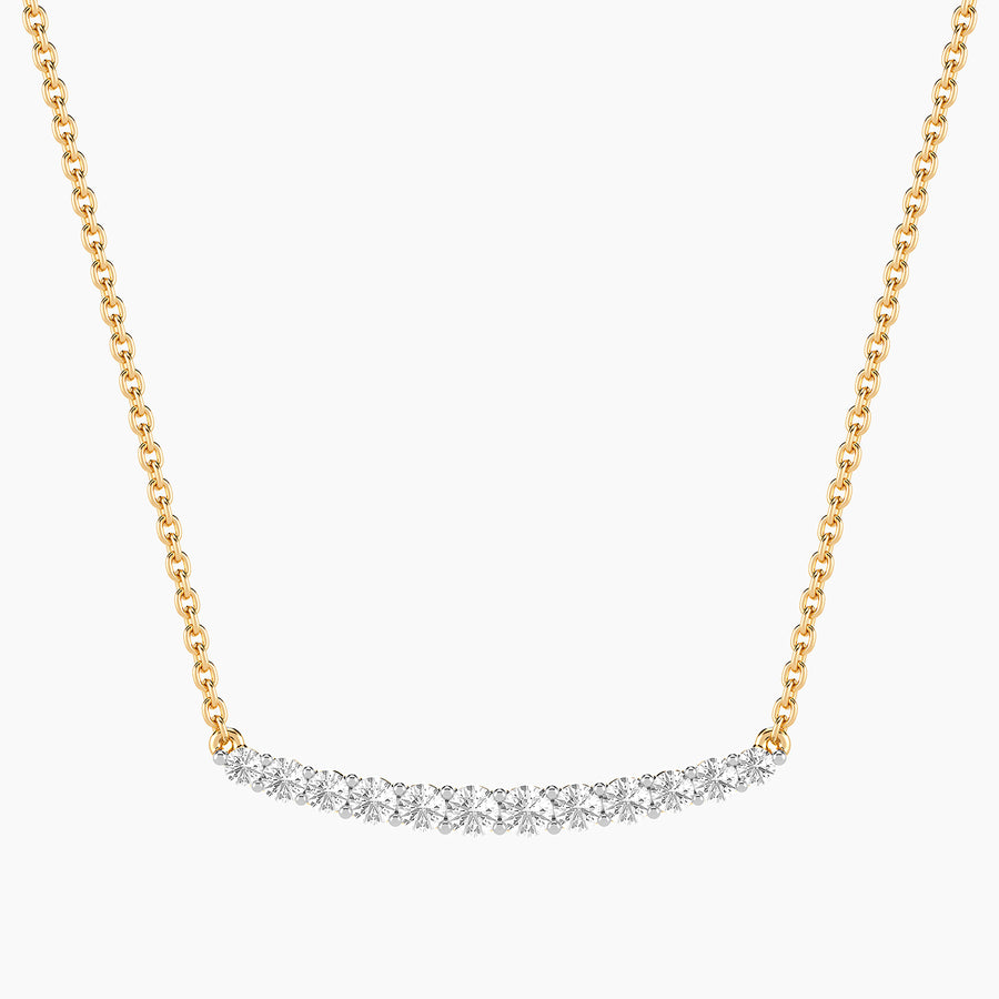 Lab-Grown Glimmer Bar Pendant Necklace