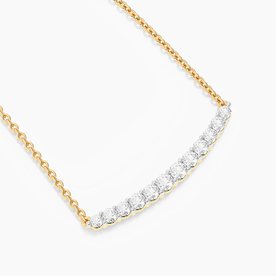 Lab-Grown Glimmer Bar Pendant Necklace