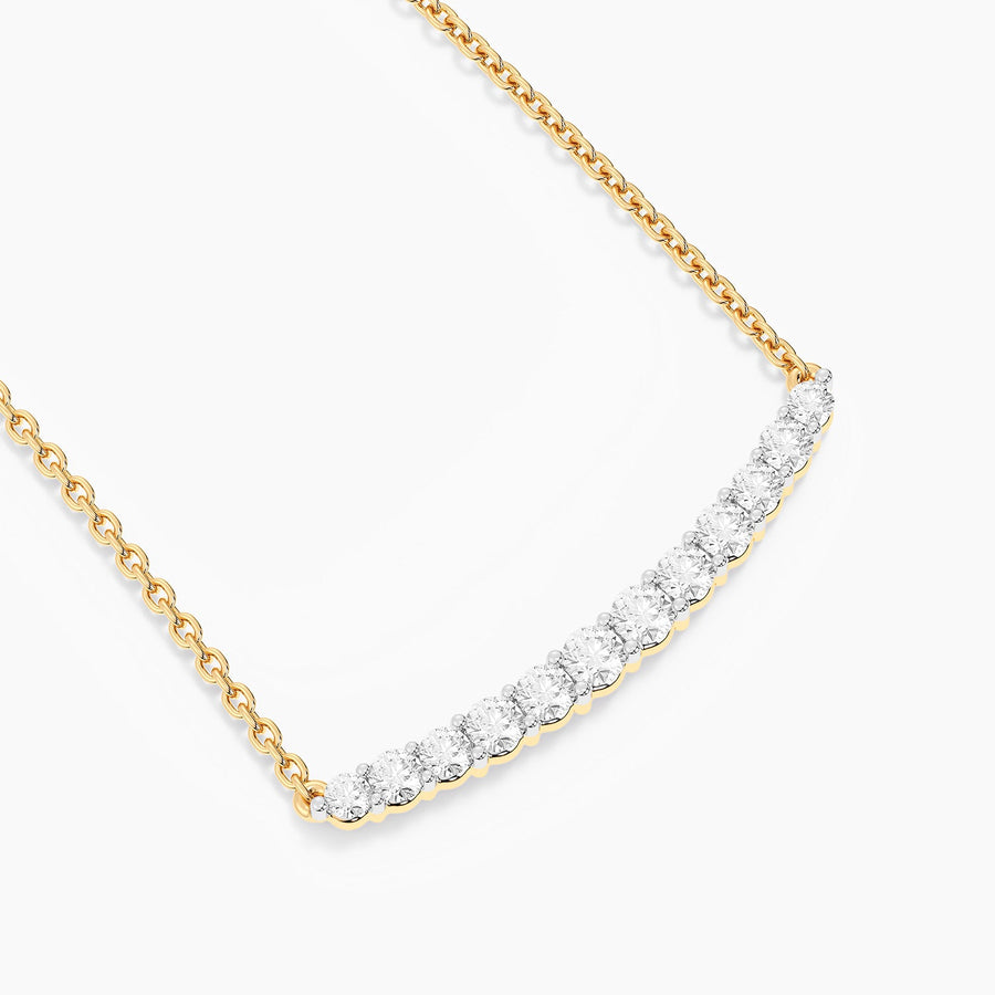 Lab-Grown Glimmer Bar Pendant Necklace