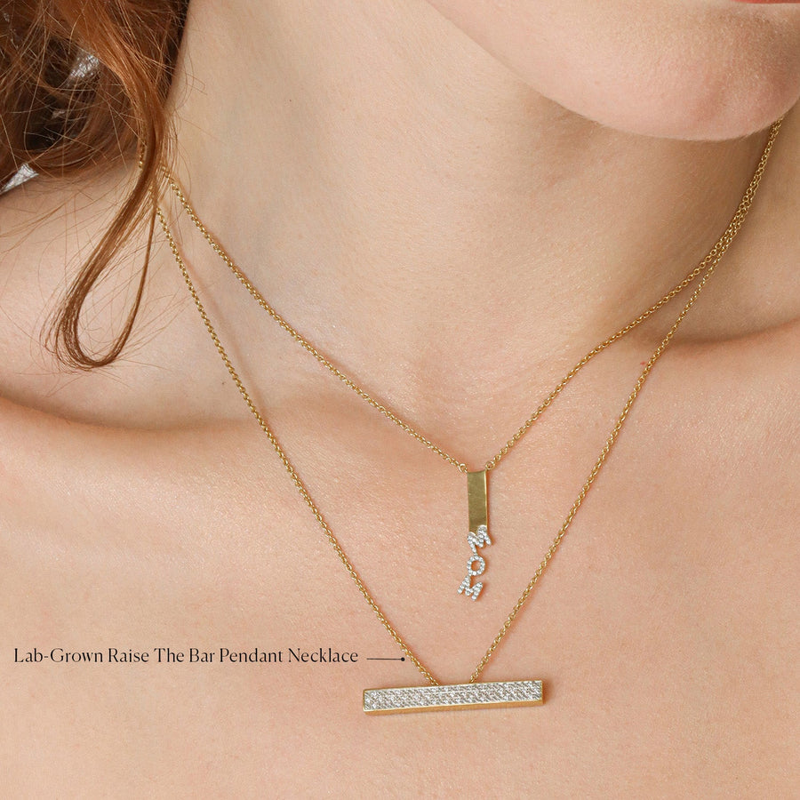 Lab-Grown Raise The Bar Pendant Necklace
