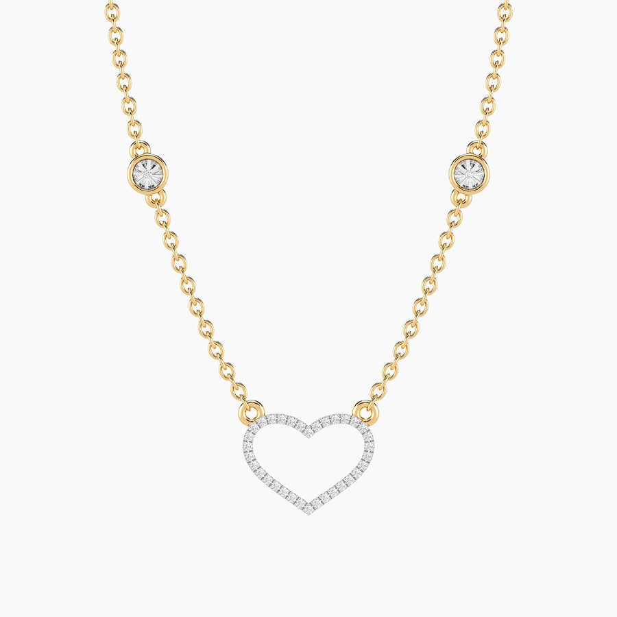 Lab-Grown Lucky Eight Heart Pendant Necklace