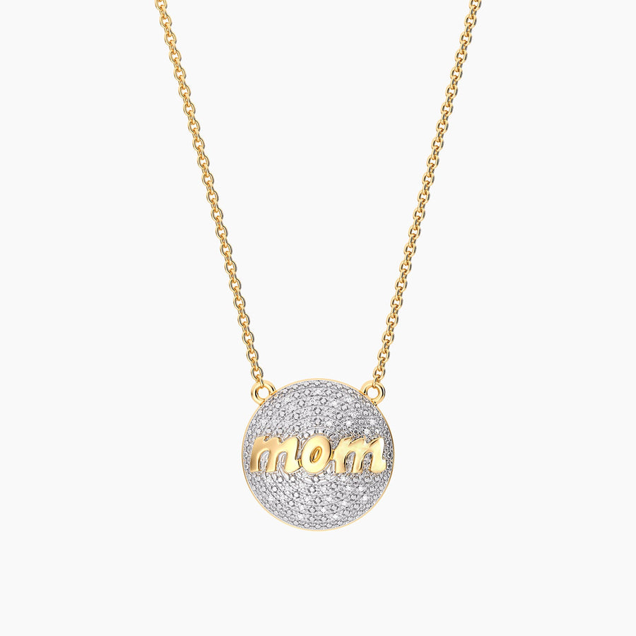 Lab-Grown Mom Sphere Pendant Necklace