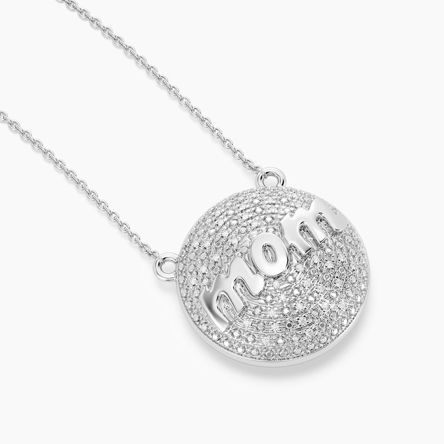 Lab-Grown Mom Sphere Pendant Necklace