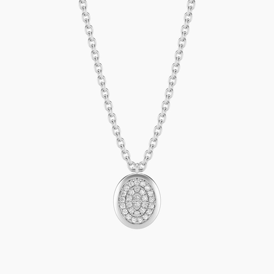 Lab-Grown Optimistic Oval Pendant Necklace
