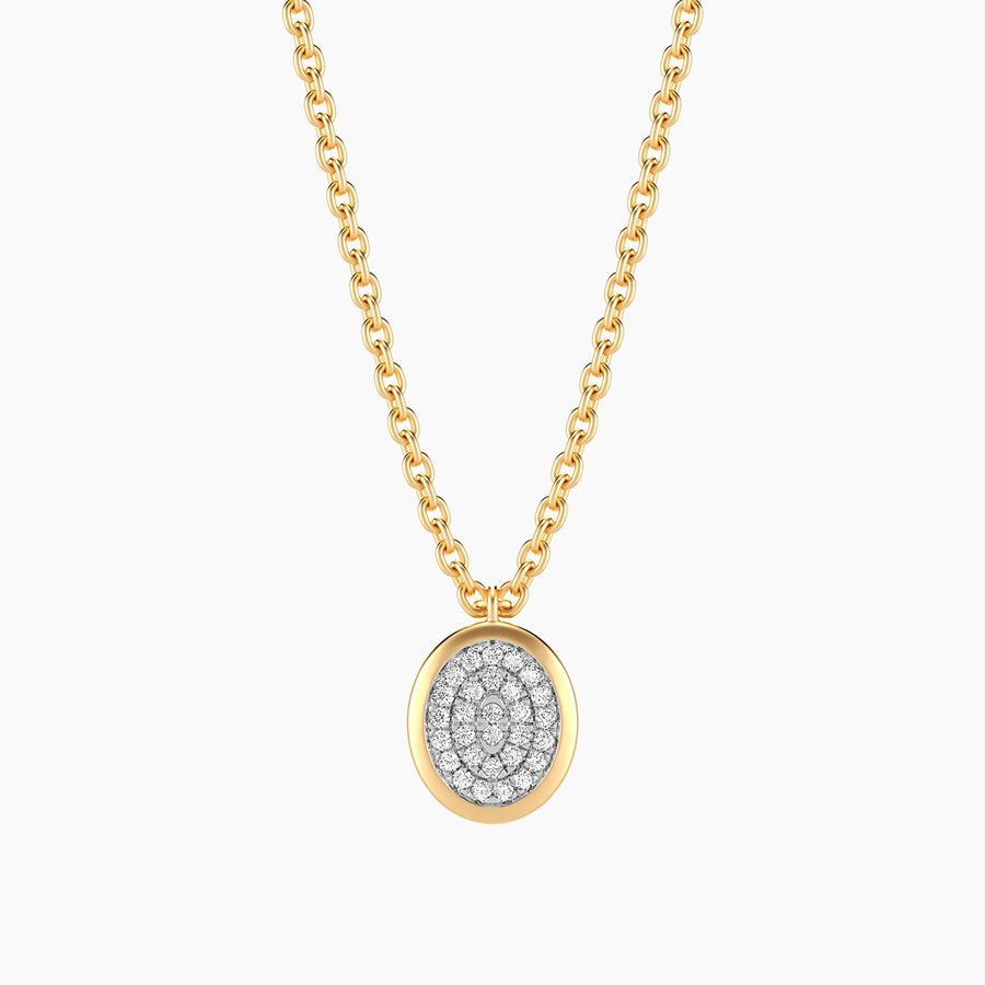 Lab-Grown Optimistic Oval Pendant Necklace