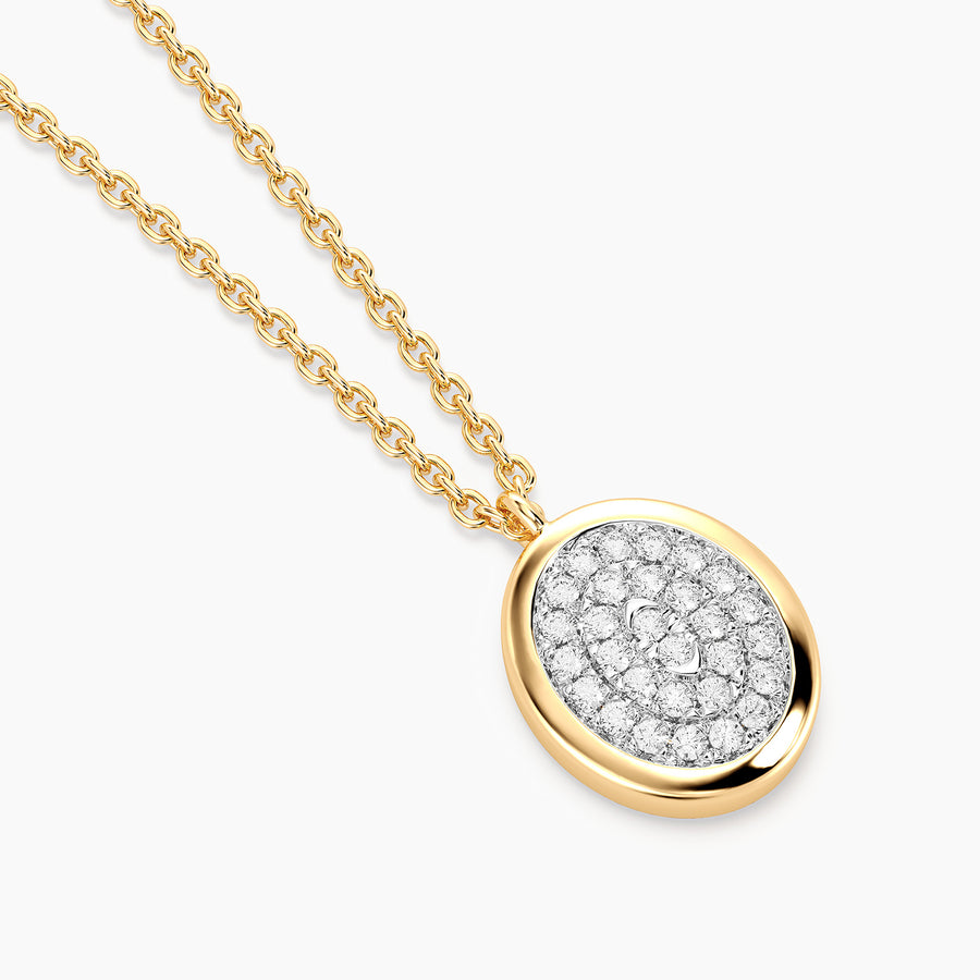 Lab-Grown Optimistic Oval Pendant Necklace
