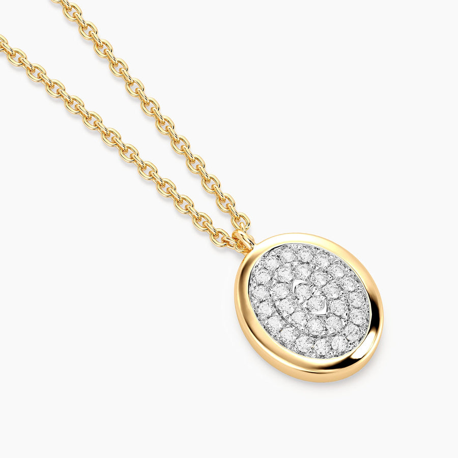 Lab-Grown Optimistic Oval Pendant Necklace