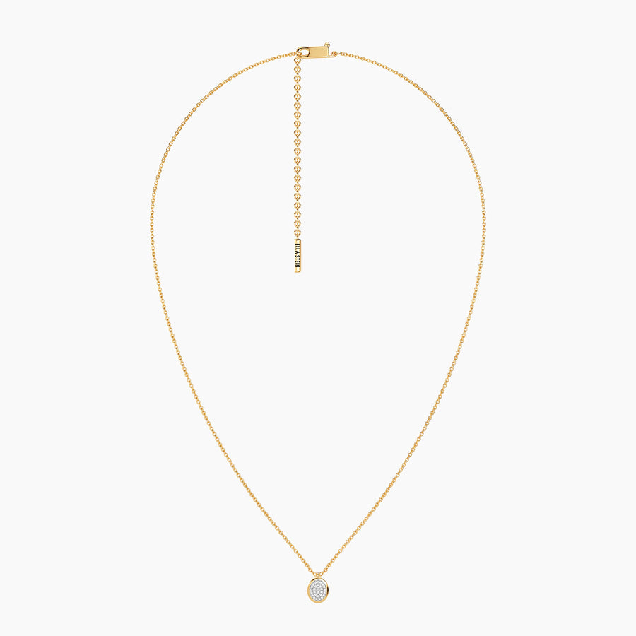 Lab-Grown Optimistic Oval Pendant Necklace