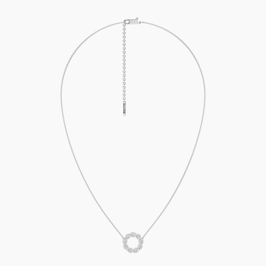 Lab-Grown Family Knot Pendant Necklace