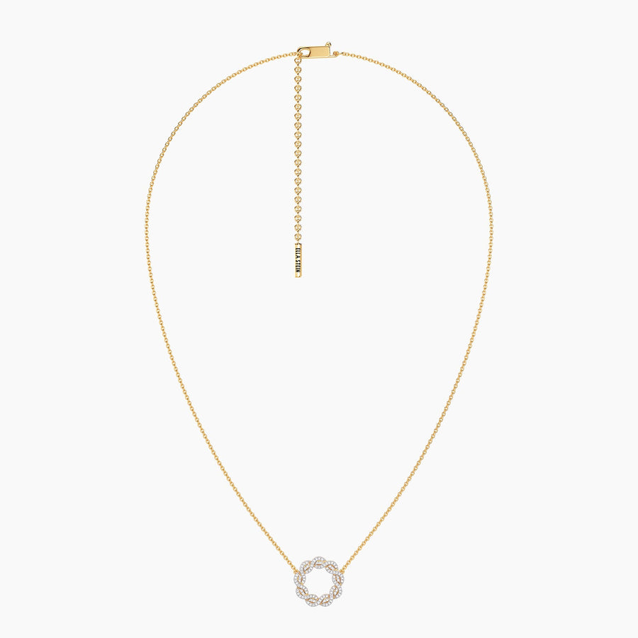 Lab-Grown Family Knot Pendant Necklace