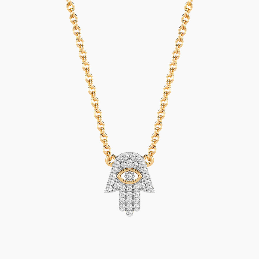 Lab-Grown Hamsa Pendant Necklace