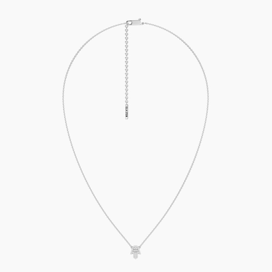 Lab-Grown Hamsa Pendant Necklace