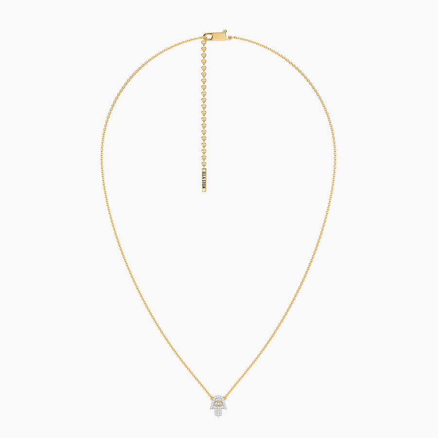 Lab-Grown Hamsa Pendant Necklace