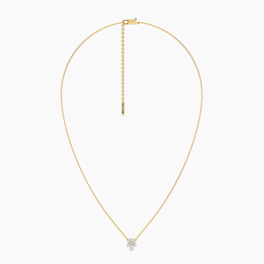 Lab-Grown Hamsa Pendant Necklace