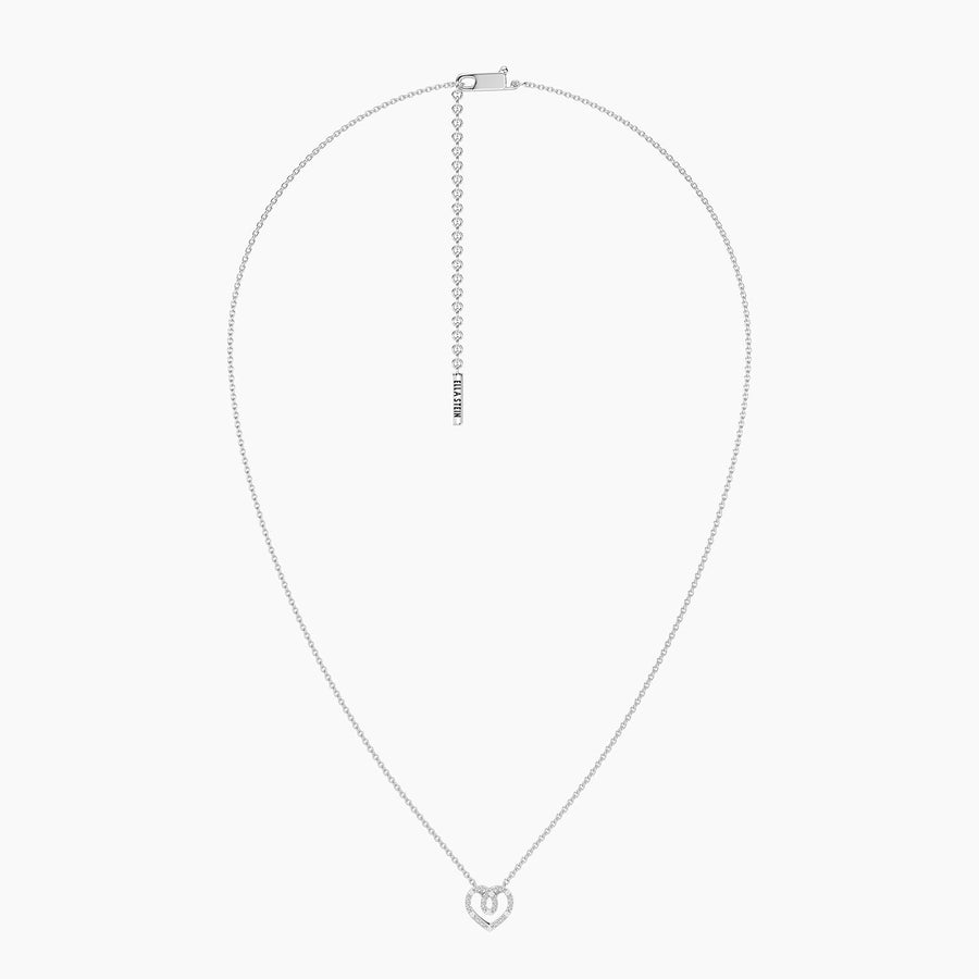 Lab-Grown Heart Intertwined Pendant Necklace