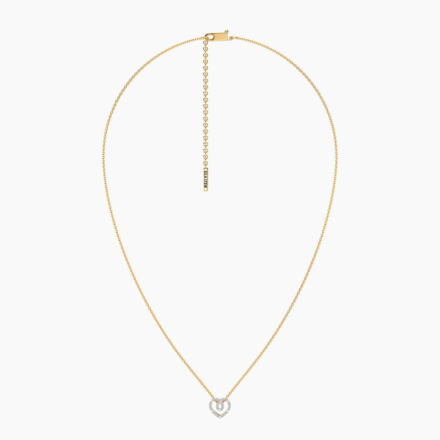 Lab-Grown Heart Intertwined Pendant Necklace
