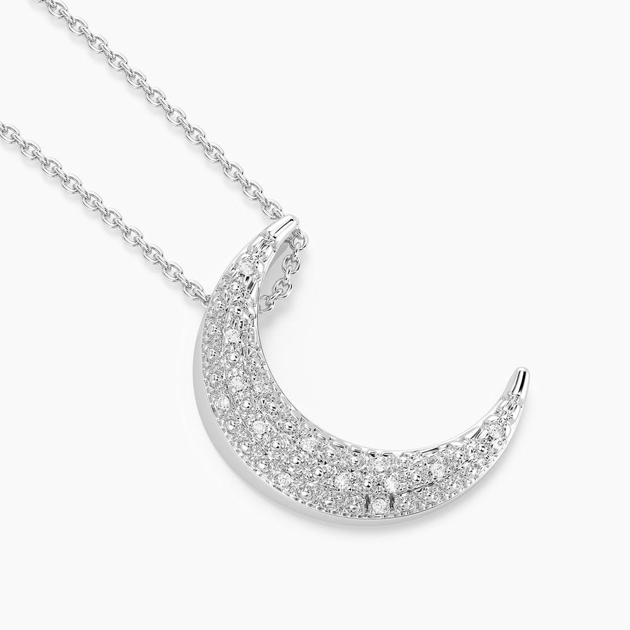 Lab-Grown Celestial Moon Pendant Necklace