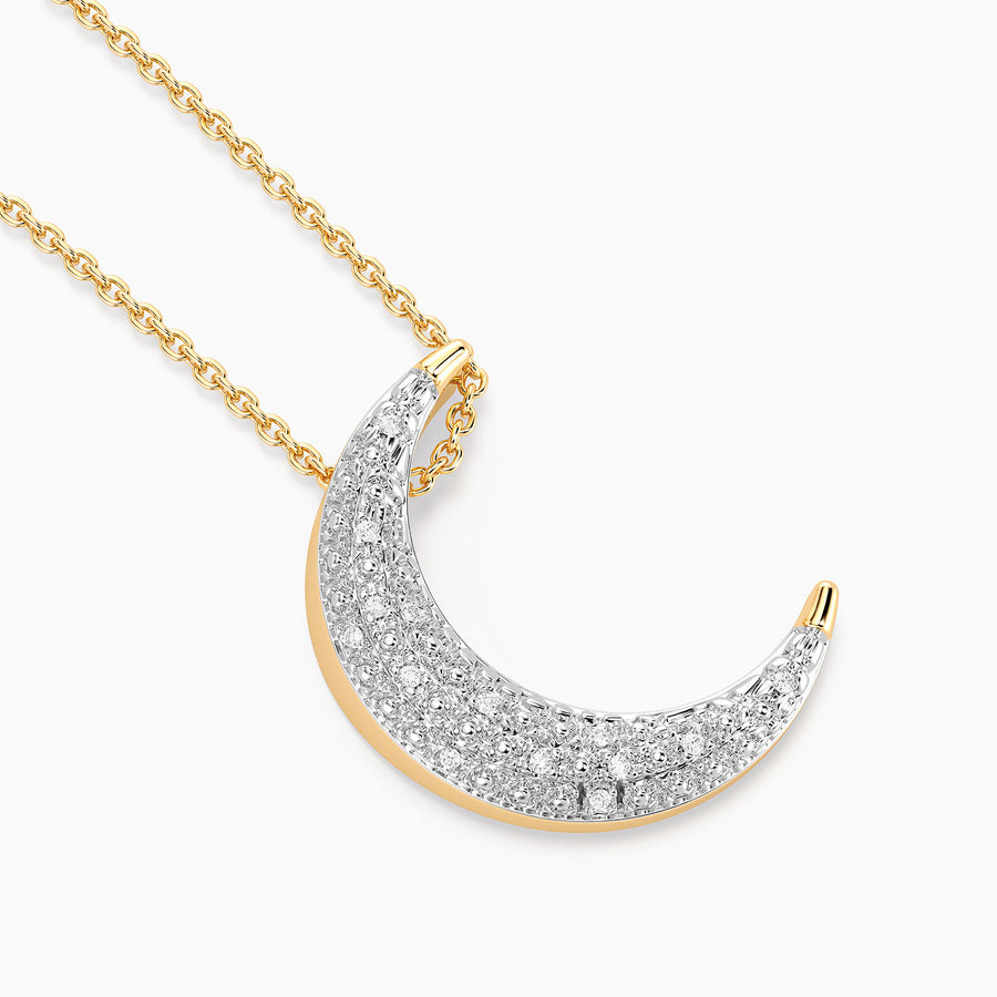 Lab-Grown Celestial Moon Pendant Necklace