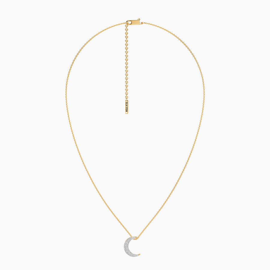 Lab-Grown Celestial Moon Pendant Necklace