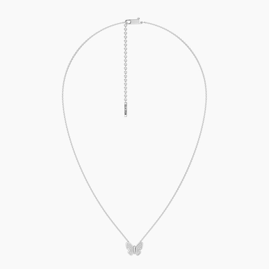Lab-Grown Classic Butterfly Pendant Necklace