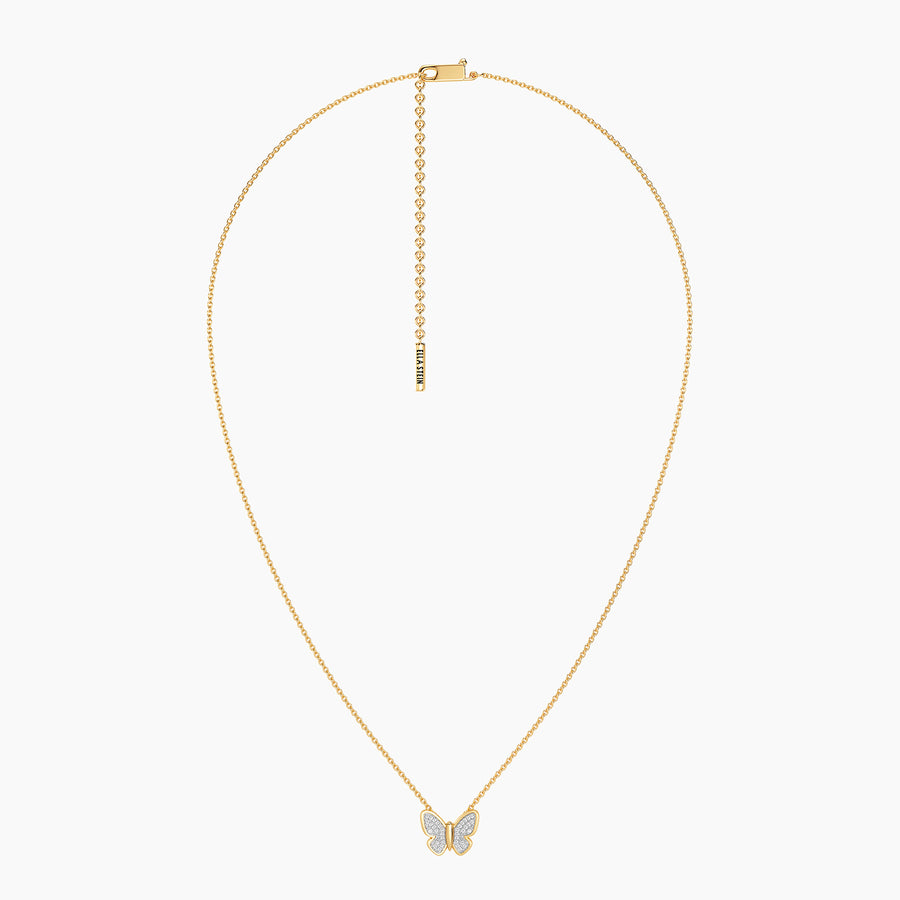 Lab-Grown Classic Butterfly Pendant Necklace