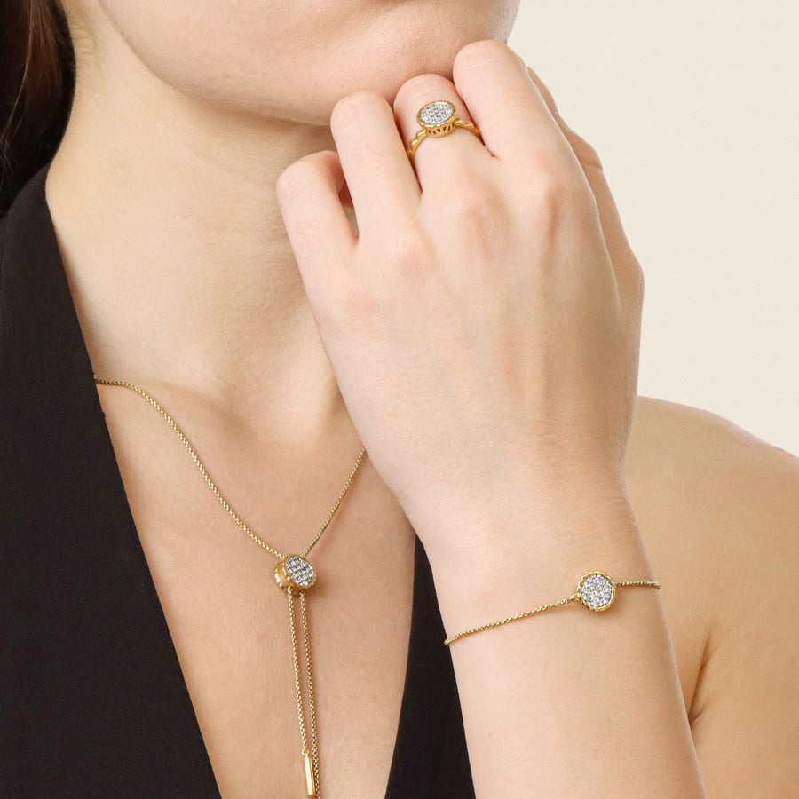 Lab-Grown Signature Circle Adjustable Bolo Bracelet