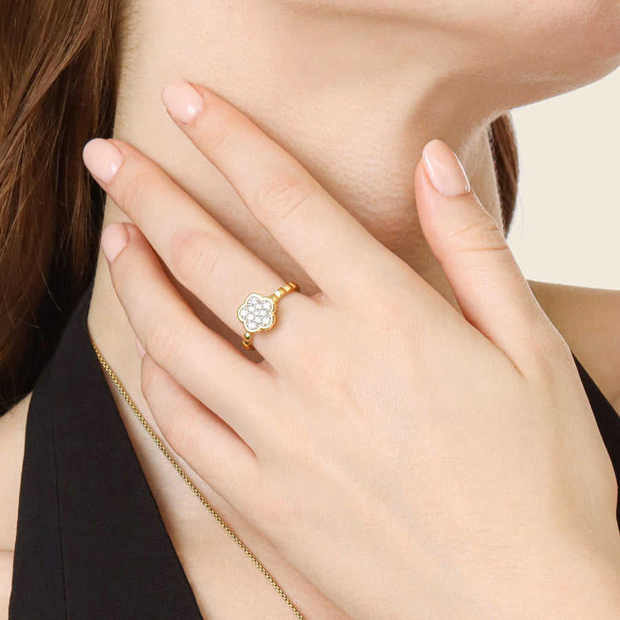 Lab-Grown Signature Flower Ring