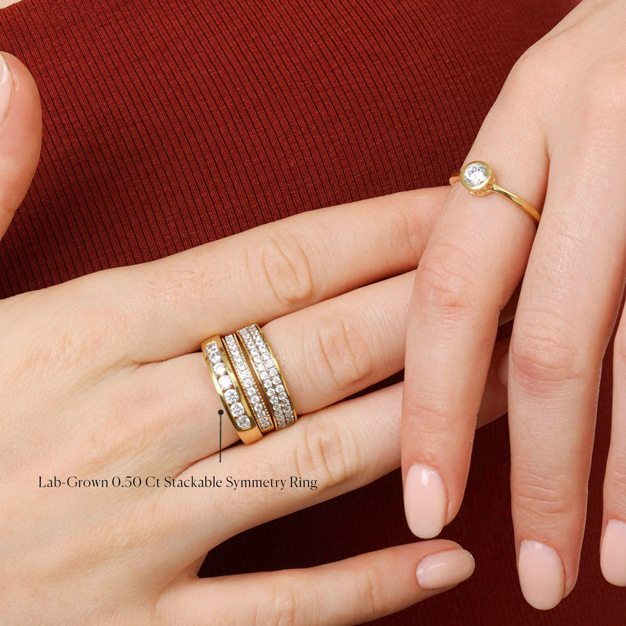 Lab-Grown 0.50 Ct Stackable Symmetry Ring