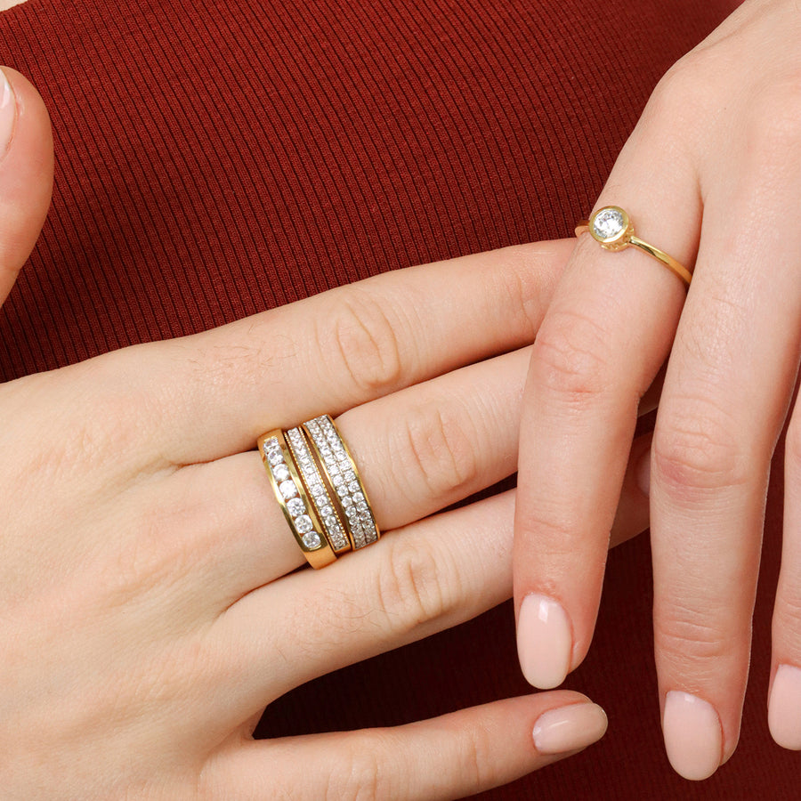 Lab-Grown 0.50 Ct Stackable Symmetry Ring