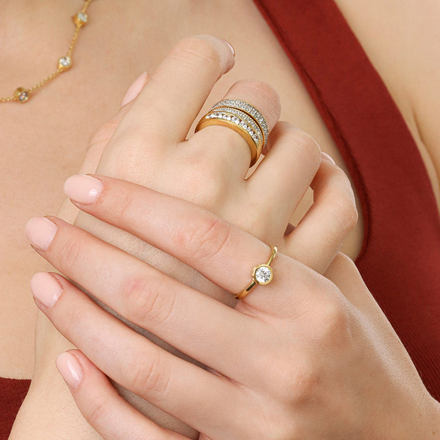 Lab-Grown 0.20 Ct Signature Bezel Ring