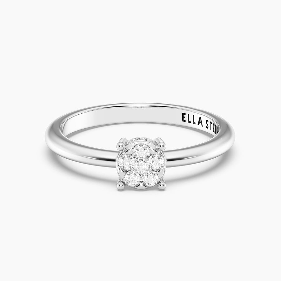 Lab-Grown Small Signature Four Prong Ring