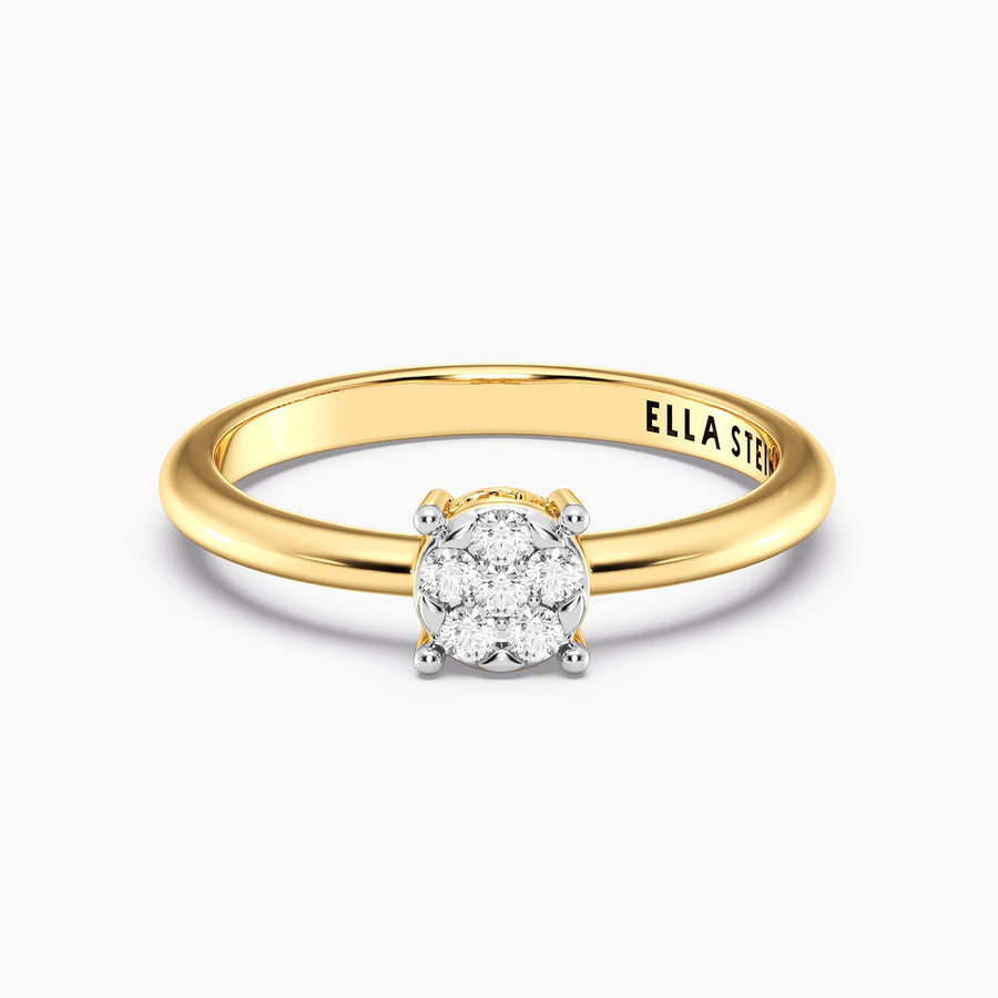 Lab-Grown Small Signature Four Prong Ring