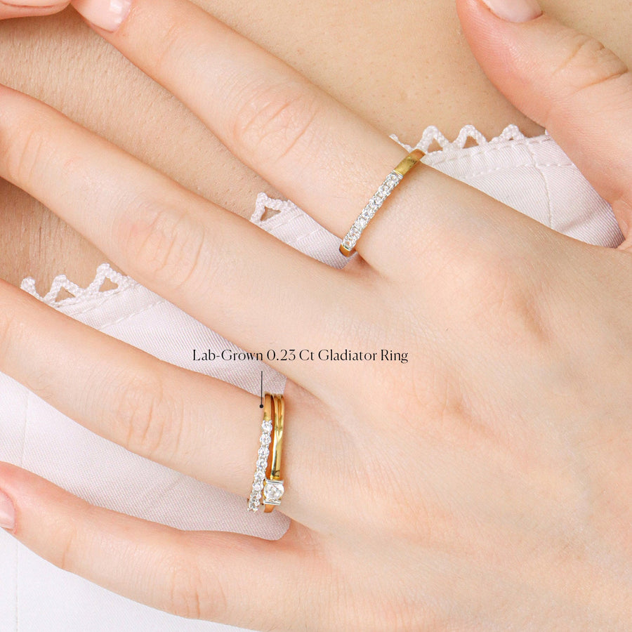 Lab-Grown 0.23 Ct Gladiator Ring