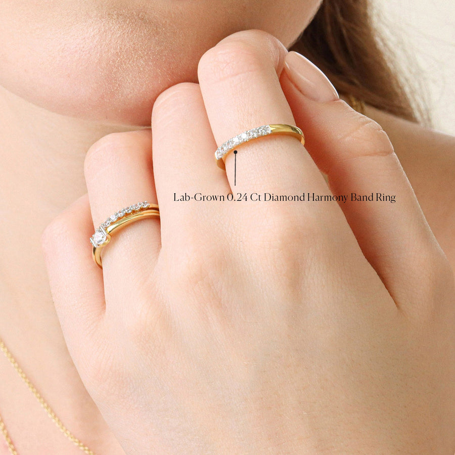 Lab-Grown 0.24 Ct Diamond Harmony Band Ring